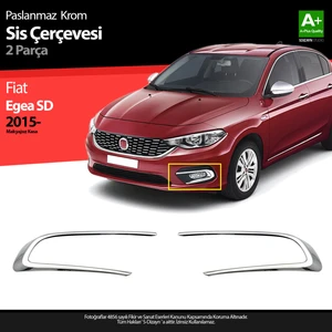 S Dizayn Fiat Egea Krom Sis Farı Çerçevesi 2 Prç. 2015-2020 A+Kalite