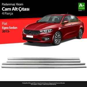Fiat Egea SD Krom Cam Çıtası 4 Prç. 2015-2020