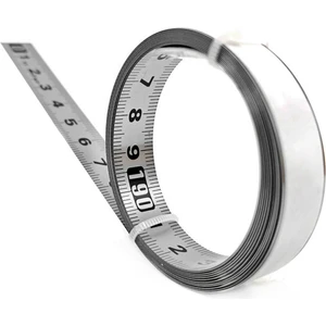 Paslanmaz Çelik Yapışkanlı Ölçek Hassas Ağaç Işleme Kılavuz Rayı Tutkallı Kendinden Yapışkanlı Mezura Metal Cetvel, A-100CM (Yurt Dışından)