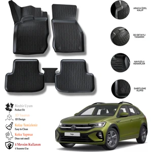 Vw Taigo 2022 Sonrası 3D Havuzlu Paspas Otl
