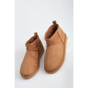 Kadın İçi Kürklü Günlük Bot Pasep Taba Süet