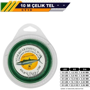 Port Fish Çelik Telli 10 Metre - Burçlu 30 Lbs