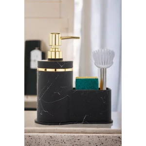 Desenli Sıvı Sabunluk Mutfak Banyo Deterjanlık Granit Sabunluk Fırça Sünger Dahil Değildir