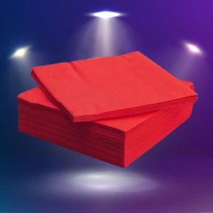 Parti Baskı Kırmızı Renkli Peçete Paket
