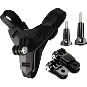 5 Parça Aksiyon Kamera Tutucu Jaw Mount Motor Kask Çene Tutma Aparatı Siyah