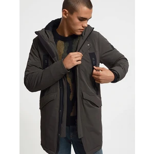 Erkek Kapüşonlu Uzun Parka