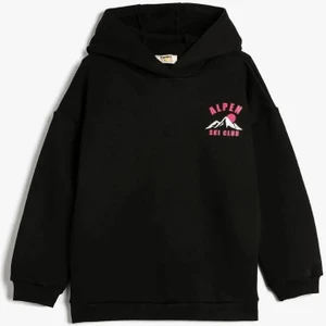 Koton 4WKG10701AK Kız Çocuk Sweat Siyah