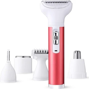 Kadın Bikini Düzeltici, 5'i 1 Arada Kadın Elektrikli Tıraş Makinesi, Bikini Bölgesi / Burun / Koltuk Altı / Kaş / Yüz Için Şarj Edilebilir Epilatör Bayan Saç Ağrısız Tıraş Makinesi (Yurt Dışından)