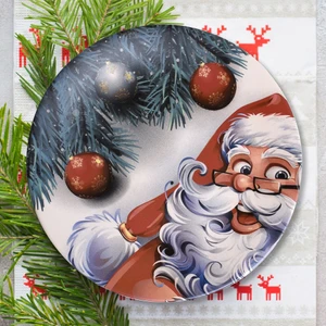 Yılbaşı Noel Baba  Servis Tabağı 26 Cm -17980