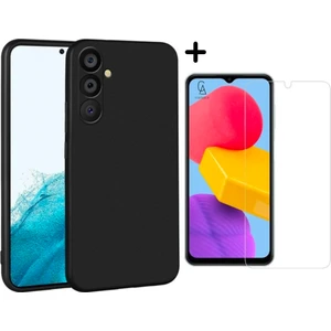 Samsung Galaxy A14 Uyumlu Kılıf Esnek Silikon Telefon Kılıfı ve Temperli Cam Ekran Koruyucu