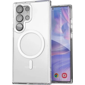 Samsung Galaxy S23 Ultra Uyumlu Kılıf Şaffaf Wireless Şarj Özellikli Magsafe Kılıf Kapak