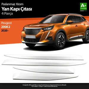 Peugeot 2008 2 Krom Yan Kapı Çıtası 4 Prç 2020-2023 A+ Kalite
