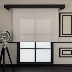 Ithal Kalın Beyaz Zebra Stor Güneşlik Perde Etek Dilimsiz(Alüminmyumkasa)