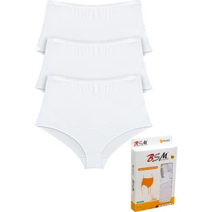 3'lü Kadın Beyaz Modal Geniş Hamile Külot Nefes Alabilir Yumuşak Kumaş ile Konforlu Kullanım