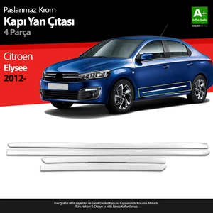 Citroen Elysee Krom Kapı Yan Çıtası 4 Prç. 2012 Üzeri