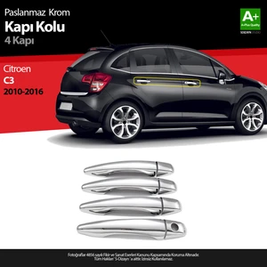 Citroen C3 Krom Kapı Kolu 4 Kapı 2010 Üzeri