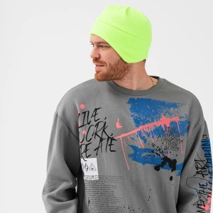 Erkek Neon Yeşil Kulaklı Polar Bere