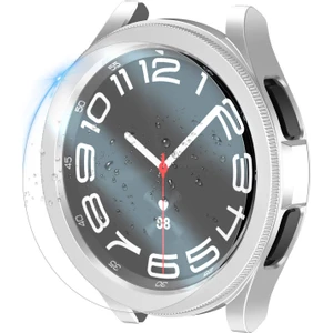 Samsung Galaxy Watch 6 Classic 43 mm Için Sert Ekran Koruyuculu Kasa Koruma Gard Kapak