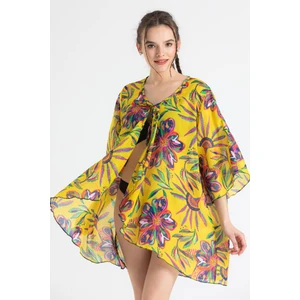 Side Vual Yazlık Pareo Sarı 6191