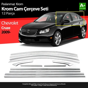 Chevrolet Cruze SD Krom Cam Çerçeve Seti 12 Prç 2009-2019 A+ Kalite