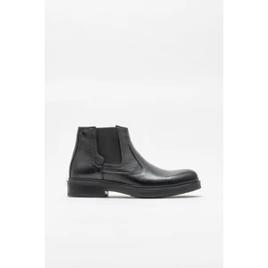 Siyah Deri Erkek Günlük Bot