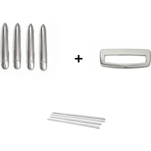 Alminox Oto Renault Megane 2 Krom Aksesuar Seti 3 Parça (Kapı Kolu+Bagaj Açma Çerçevesi+Cam Çıta)Paslanmaz Çelik