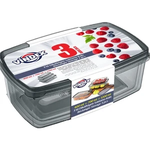 Bulut Homes Vindex 3 Lü Kare Saklama Kabı (400/700/1200 Ml)