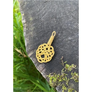 Aşk Düğümü Gümüş Kazaziye Altın Kaplama Kolye Ucu