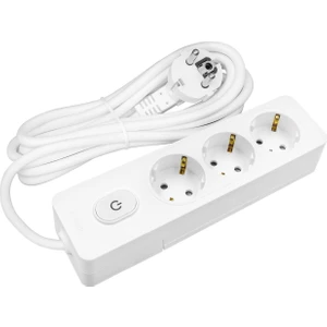 3'lü Kablolu Topraklı Anahtarlı Çocuk Korumalı 3 Metre Priz