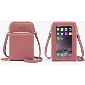 Üç Çekme Omuz Telefon Çantası Büyük Kapasiteli Dokunmatik Ekranlı Bozuk Para Cüzdanı Kadın Crossbody Çanta (Yurt Dışından)