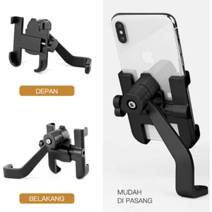 Alüminyum Gövdeli Metal Ayna Bağlantılı Motosiklet Telefon Tutucu 7 Inç Xl