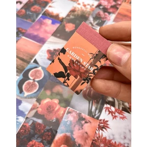 Kağıt Gemi Dükkan Garden Star Kırmızı 50 Yaprak Defter Sticker /Etiket/Çıkartma/ Bullet Journal / Defter Süsleme/ Scrapbook