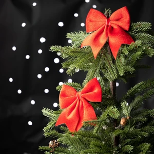 Karaca Home New Year Yılbaşı Ribbon Kırmızı Ağaç Kurdelesi 12X13 cm