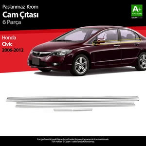 Honda Civic Krom Cam Çıtası 6 Prç 2006-2012