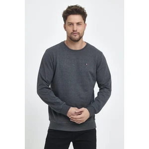 Erkek Antrasit Bisiklet Nakış Detaylı Regular Fit Sweatshirt