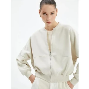 4WAL10148IK 050 Bej Genç Kız Pamuk Sweatshirt