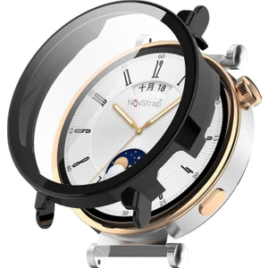 Novstrap Huawei Watch Gt4 41MM ile Uyumlu Ekran Koruyucu Cam ve Kasa Koruyucu Kılıf Sert Pc