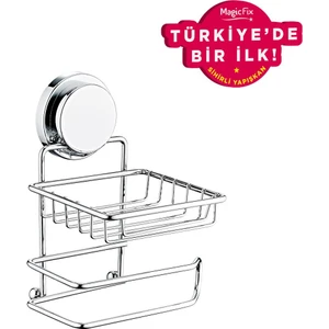 Okyanus Home Magic Fix Sihirli Yapışkan Krom Yedekli Wc Kağıtlık