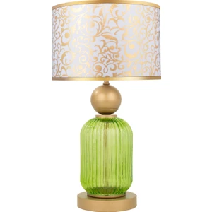 Lotus Forest Green Cam Abajur