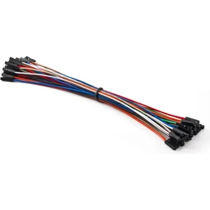 Karışık Renkli 20 Adet 24AWG Dişi - Dişi Breadboard Jumper Kablosu - 10cm