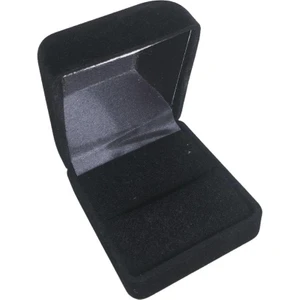 Özer Kutu Özer Yüzük Kutusu Kadife Siyah Rulo 4.5x5.5x4 cm Flok Kaplama Şık Tasarım
