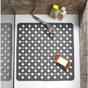 Reis Home Kare Bubble Bath Math Duş Kaydırmazı Banyo Paspası Küvet Kaydırmaz Matı Antrasit Gri