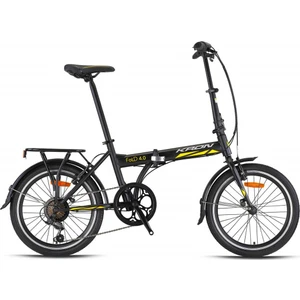 20J Kron Fold 4.0 7VİTES Katlanır Bisiklet - Mat Siyah Sarı Gri