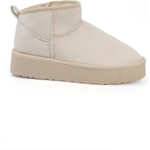 Capone Outfitters Kalın Tabanlı Yuvarlak Burunlu Kürklü Kısa Kadın Bot