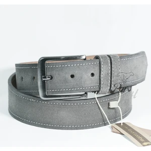 Parscraft  Süet Deri Erkek Kemer Gri 4 cm