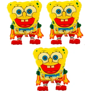 Hit Dükkan Sünger Bob 3 Adet Büyük Boy 43CMX54,5CM Folyo Balon (Helyum) No:20