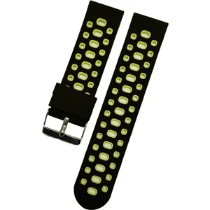 22 mm  AKILLI-SAAT-ICIN-22MM--DESENLI-SIYAH Sarı  -Silikon-Saat-Kordonu-