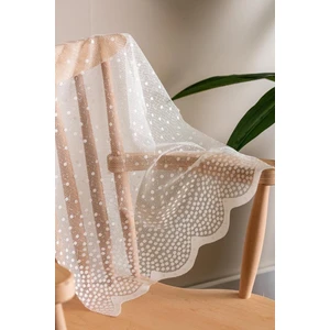 Aleyna Home Taç Puantiye Tül Perde Kullanıma Hazır Seyrek Pile 1X201