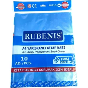 A4 Yapışkanlı Buzlu Şeffaf Kitap Kabı 10'lu Farklı Renk Seçenekleriyle