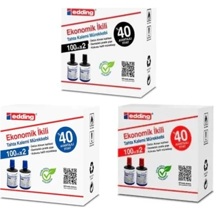 Tahta Kalem Mürekkebi 100 cc 2'li Siyah-Mavi-Kırmızı